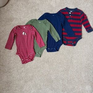 Striped and Solid Kids One Pieces Set